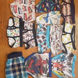 11 Boys Briefs Lot + 1 Boys Boxer (Size: 5/6)
